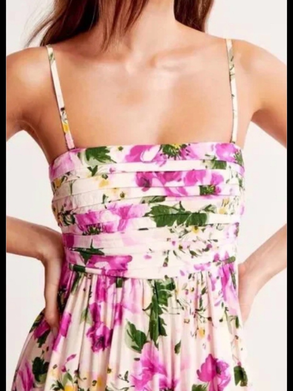 NWT Abercrombie & Fitch Pink Floral Maxi Dress Cottagecore Garden Sundress - Picture 3 of 12